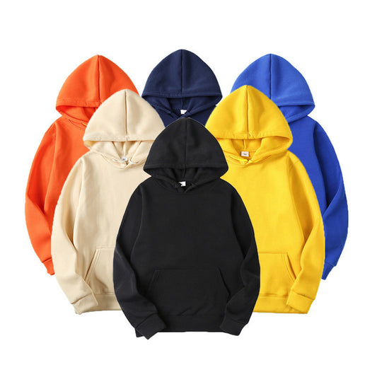Hooded Long Sleeve Sweater unisex solid