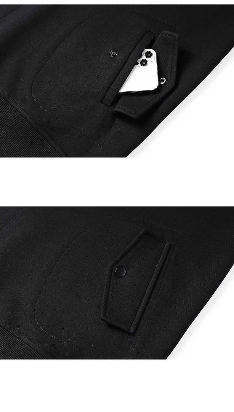 Fashion Men's Knitted Cotton Hooded Sweater