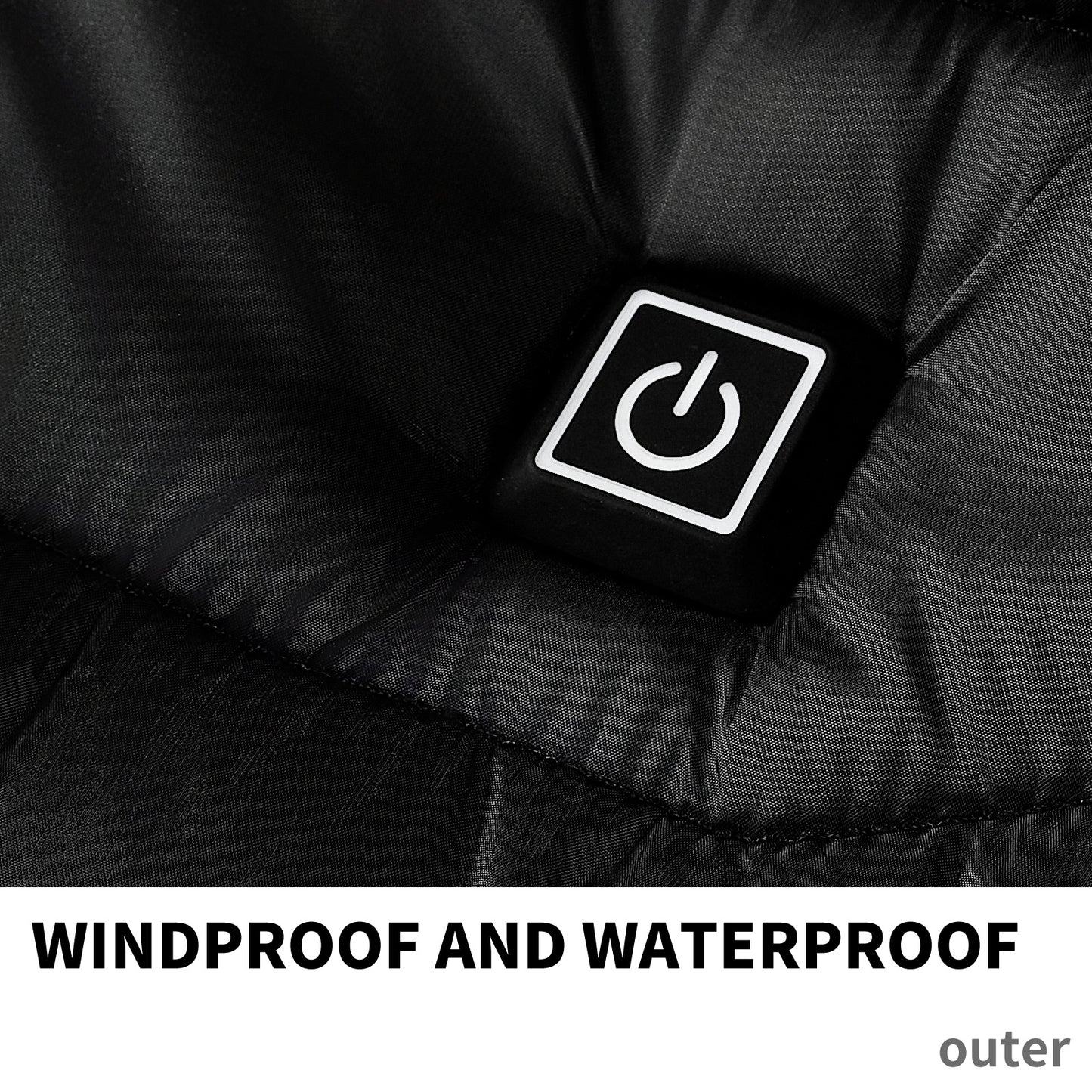 unisex Heated Puffer Jacket Electric Heating Coat Insulated Hood Windbreaker 9Heat Zones